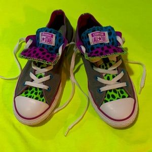 Neon Leopard Print Converse